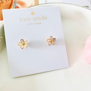 Kate Spade Dainty Crystal Flower Stud Earrings